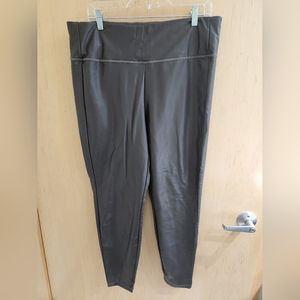 Athleta Faux Leather Pants, Size XL, Gray